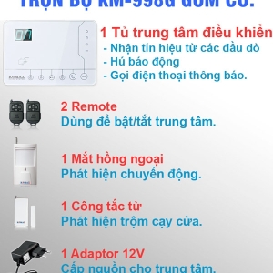 BÁO TRỘM KHÔNG DÂY DÙNG SIM KM 998G