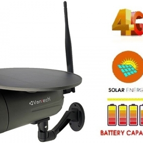 Camera IP 4G dùng pin năng lượng mặt trời 2.0 Megapixel VANTECH VP-2404B-4G