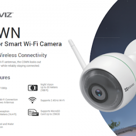 Camera IP hồng ngoại không dây, tích hợp còi và đèn báo 2.0 Megapixel EZVIZ C3W 1080P (CS-CV310-A0-1B2WFR)