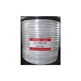 Cáp đồng trục liền nguồn SANNIC CCS-CU cuộn 200m