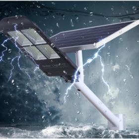 ĐÈN ĐƯỜNG 300W NĂNG LƯỢNG MẶT TRỜI GIÁ RẺ - MÀU ĐEN NHÔM NGUYÊN KHỐI