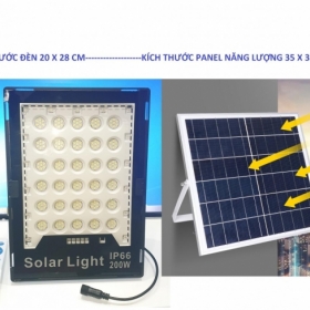 ĐÈN PHA NĂNG LƯỢNG 200W P66 KÈM TẤM PIN NĂNG LƯỢNG