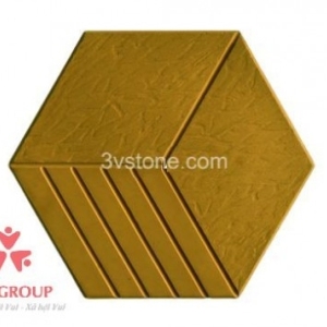Gạch lục giác 3 sọc màu  vàng