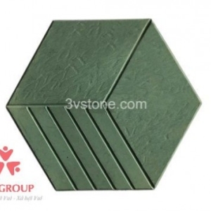 Gạch lục giác 3 sọc màu  xanh lá
