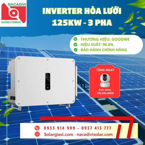 Inverter Hoà lưới bám tải 125KW 3 pha - GW125K-GT