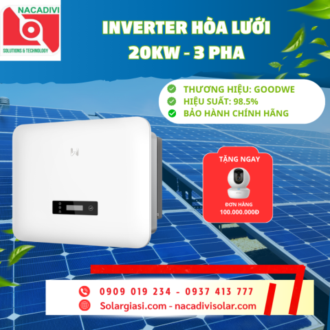 Inverter Hoà lưới bám tải 20KW 3 pha - GW20K-SDT-30