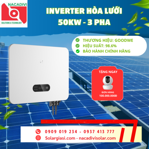 Inverter Hoà lưới bám tải 50KW 3 pha - GW50K-SDT-C30