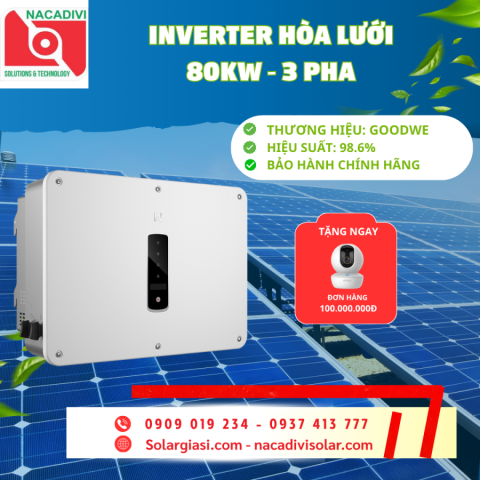 Inverter Hoà lưới bám tải 80KW 3 pha - GW80K-SMT