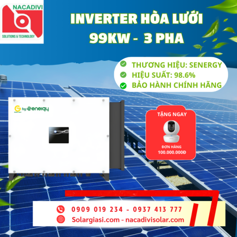 INVERTER HÒA LƯỚI BÁM TẢI SENEGRY 99KW 3 PHA - Senergy SE 99KTL-M3