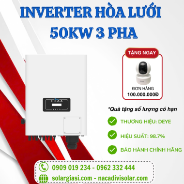 Inverter Hòa Lưới Deye 50kW 3 Pha - SUN-50K-G04