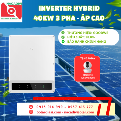 INVERTER HYBRID 40KW 3 PHA ÁP CAO - GW40K-ET-10