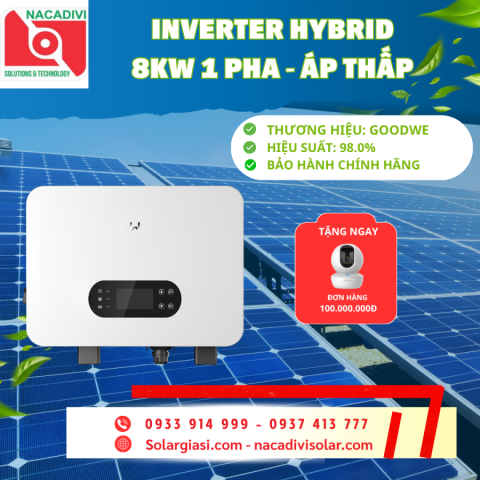 Inverter hybrid 8KW 1 PHA ÁP THẤP - GW8000-ES-C10