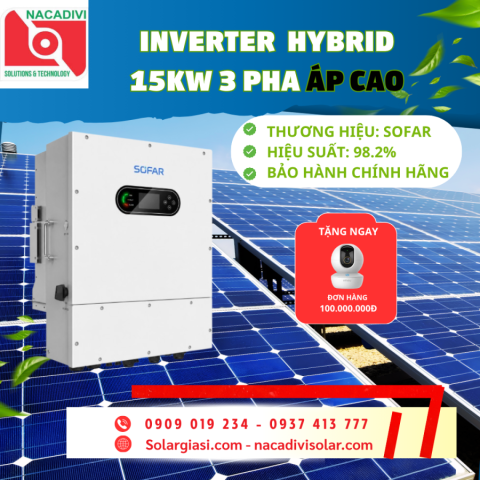 Inverter hybrid Sofar áp cao 3 pha 20kW -  HYD-20K-T1
