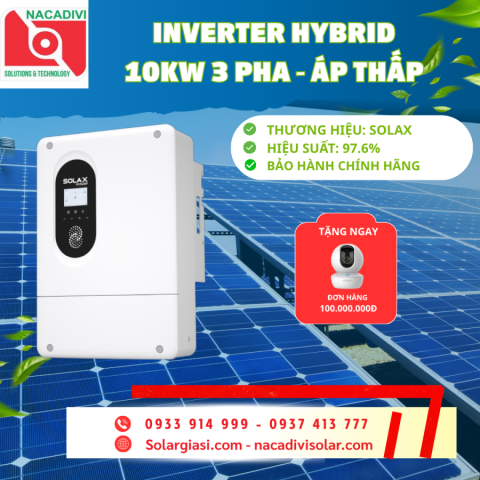 Inverter Hybrid Solax 10kW 3 Pha áp thấp - X3-NEO-10K-LV