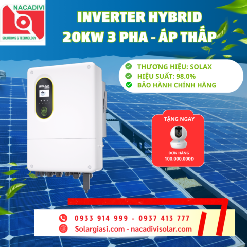 Inverter Hybrid Solax 20kW 3 pha Áp thấp - X3-NEO-20K-LV