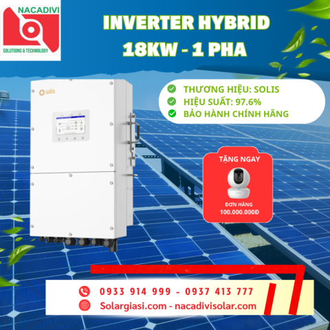 Inverter Hybrid Solis 18kW 1 Pha - S6-EH1P18K03-NV-YD-L