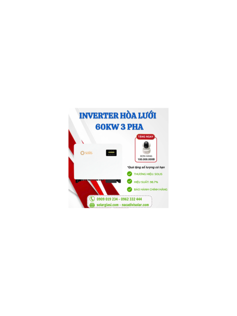 Inverter Solis 3 Pha 60kW S6-GC3P60K05- NVND