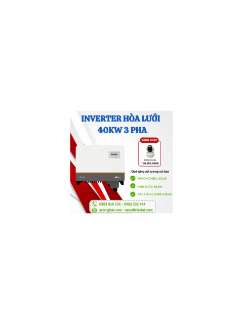 Inverter Solis 40kW | Biến tần Solis 40K-5G