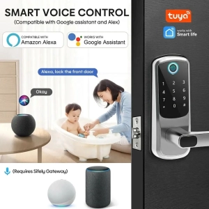 Khóa Cửa Vân Tay Kỹ Thuật Số AW-622 Điều Khiển Từ Xa Wifi Ứng Dụng Tuya