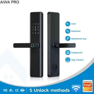 Khóa Cửa Wifi Vân AW-910 Tay Wifi Tuya
