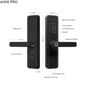 Khóa Thông Minh Vân Tay Camera Mắt Mèo AW-660 