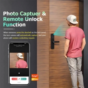 Khóa Thông Minh Vân Tay Camera Mắt Mèo AW-660 