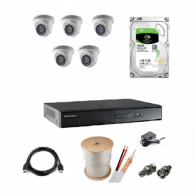 Lắp đặt trọn bộ 5 camera giám sát 2.0MP Hikvision