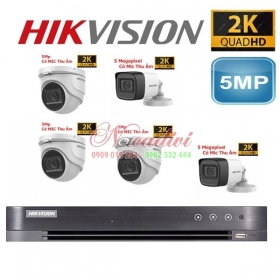Lắp đặt trọn bộ 5 camera giám sát 8.0MP (4K) siêu nét Hikvision