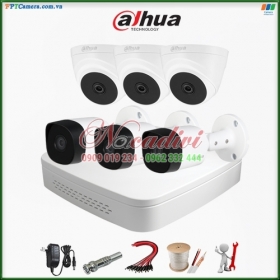 Lắp đặt trọn bộ 6 camera giám sát 1.0MP Dahua