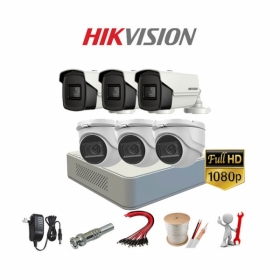 Lắp đặt trọn bộ 6 camera giám sát 5.0M siêu nét Hikvision