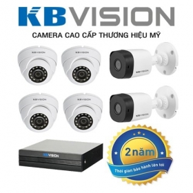 Lắp đặt trọn bộ 6 camera IP giám sát 2.0MP KBvision