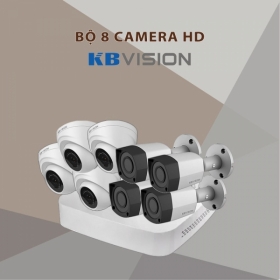 Lắp đặt trọn bộ 8 camera giám sát 1.0MP KBvision
