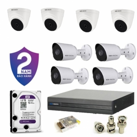 Lắp đặt trọn bộ 8 camera giám sát 4.0MP KBvision