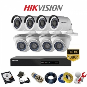 Lắp đặt trọn bộ 8 camera giám sát 5.0MP siêu nét Hikvision