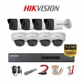 Lắp Đặt Trọn Bộ 8 Camera IP Giám Sát 2.0M Hikvision