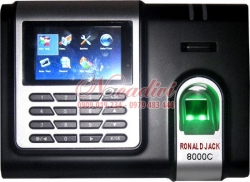 Máy chấm công vân tay và thẻ cảm ứng RONALD JACK 8000C