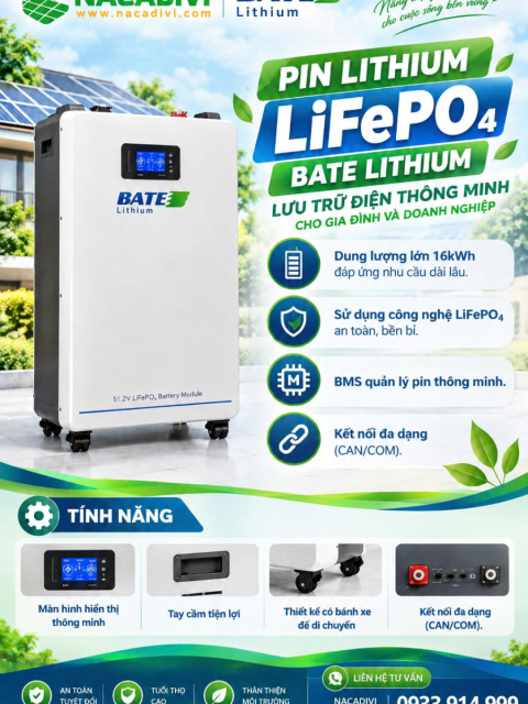Pin Đứng LiFePO4 16kWh 314Ah