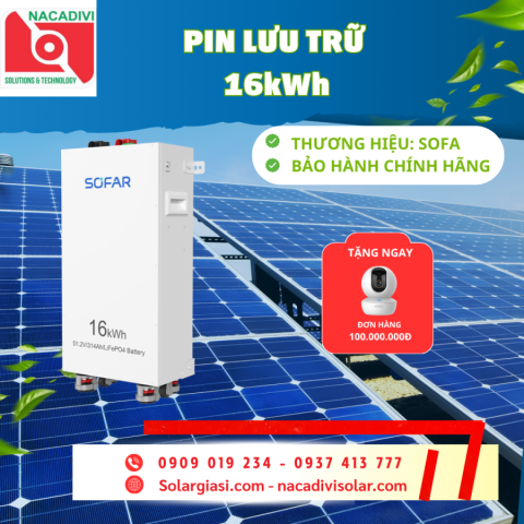 Pin lưu trữ Lithium Sofar SF-16KWH-L1