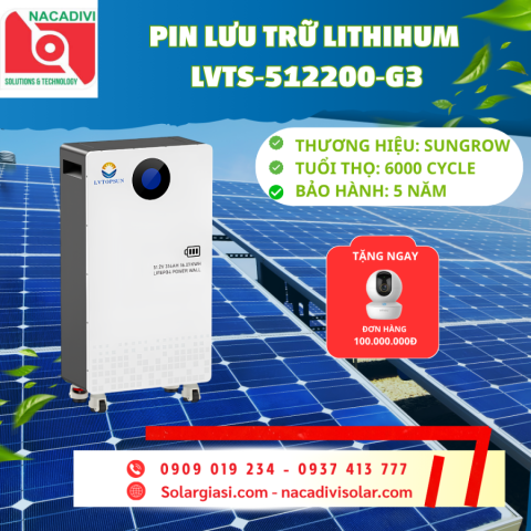 Pin lưu trữ LVTOPSUN LVTS-512200-G3 - 10.24kWh