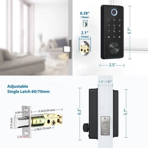 Smart Lock Khóa Cửa Kỹ Thuật Số Tuya AW-701 Nguồn Dự Phòng USB