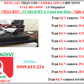 TRỌN GÓI CAMERA AIWA CHIP SONY FULL HD 1080P - 2.0 Megapixel