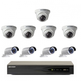Lắp đặt trọn bộ 9 camera giám sát 1.0M Hikvision